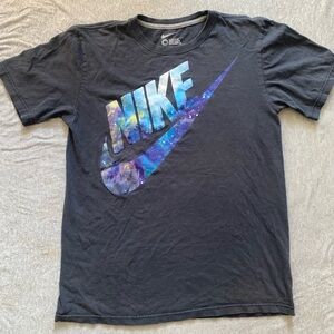 Nike Black T-Shirt with Galaxy Graphic